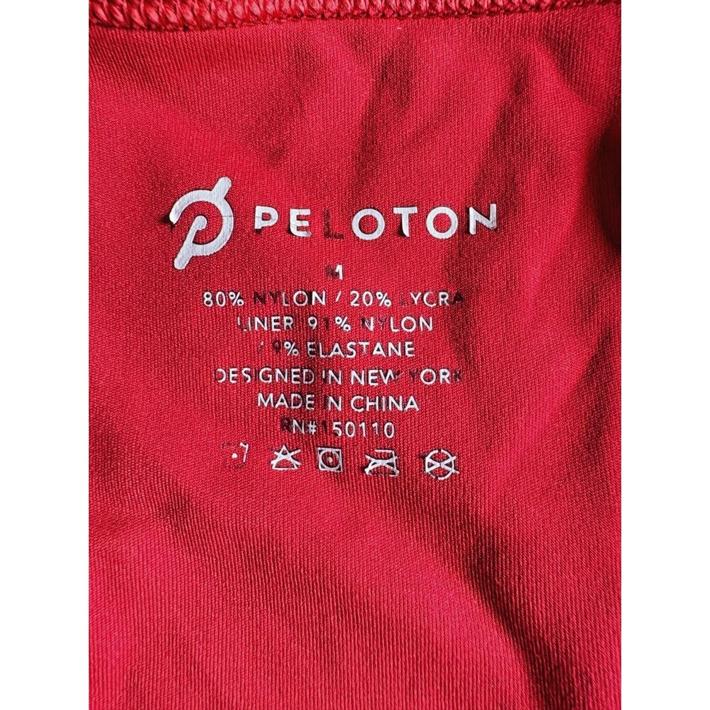 Peloton Sports Bra Medium Red Racerback Medium Support Gym Workout - Picture 2 of 9